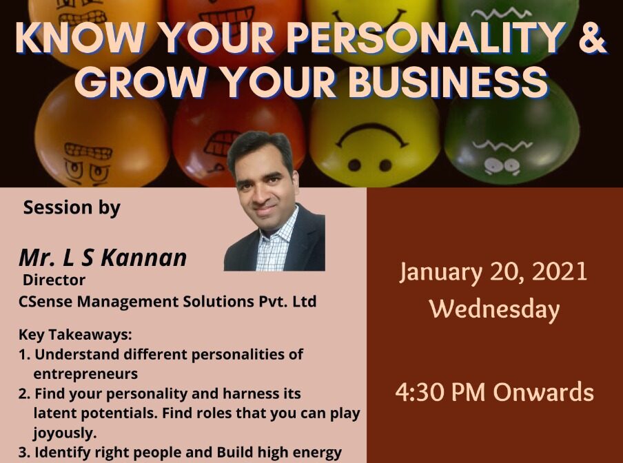 Know Your Personality and Grow Your Business – Hosur YES Chapter